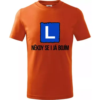 Chlapecké tričko Autoškola někdy se bojím i já - Tričko dětské bavlněné - 158 cm/12 let ( Oranžová )