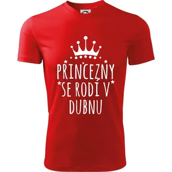 Chlapecké tričko Princezny se rodí v dubnu - Dětské triko sportovní (dresovina) - 146 cm/10 let ( Červená )