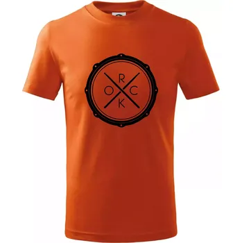 Chlapecké oblečení Paličky bicí ROCK - Tričko dětské bavlněné - 158 cm/12 let ( Oranžová )