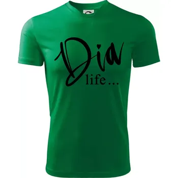 D I A Life - Dětské triko sportovní (dresovina) - 158 cm/12 let ( Středně zelená )