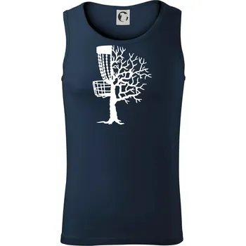 Disc golf pozor strom - Tílko pánské Core - L ( Námořní modrá (téměř černá) )