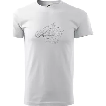 Mallorca - silniční mapa - Triko extra velké (5-8XL) - 7XL ( Bílá )