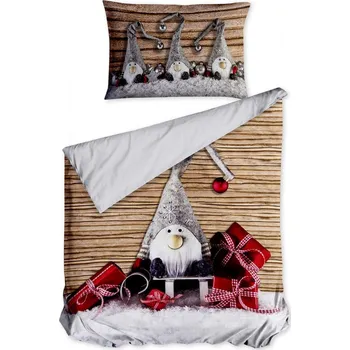 Povlečení Gipetex Natural Dream 3D italské povlečení 100% bavlna GNOMO Skřítek - 140x220 / 70x90cm