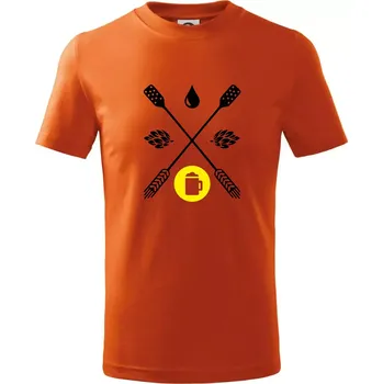 Chlapecké oblečení Pivo ingredience - Tričko dětské bavlněné - 158 cm/12 let ( Oranžová )