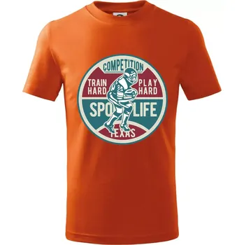 Chlapecké tričko Football Competition - Tričko dětské bavlněné - 146 cm/10 let ( Oranžová )