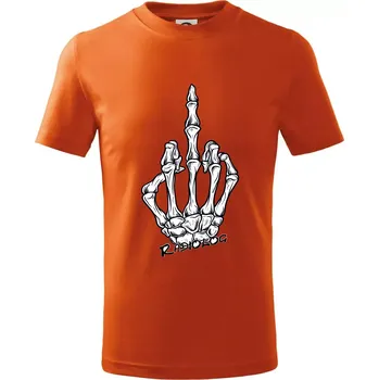 Radiolog prostředníček - Tričko dětské bavlněné - 98 cm / 2 roky ( Oranžová )