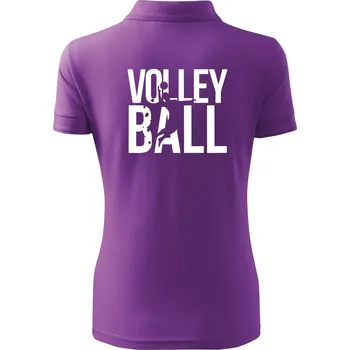 Volleyball nápis - Polokošile dámská Pique Polo - S ( Fialová )