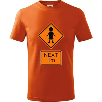 Chlapecké oblečení Pozor člověk next 1m (Moňas) - Tričko dětské bavlněné - 104-110cm / 3-4 roky ( Oranžová )