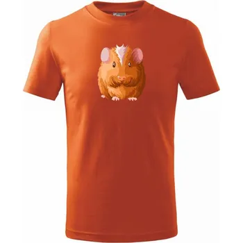 Morče - kreslené zepředu - Tričko dětské bavlněné - 98 cm / 2 roky ( Oranžová )