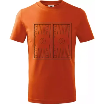 Chlapecké oblečení Backgammon černobílý - Tričko dětské bavlněné - 104-110cm / 3-4 roky ( Oranžová )