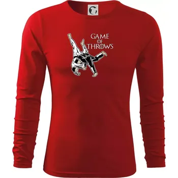 Pánské oblečení Game of Throws Judo - Triko s dlouhým rukávem FIT-T long sleeve - S ( Červená )