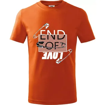 Chlapecké tričko End of love - Tričko dětské bavlněné - 158 cm/12 let ( Oranžová )