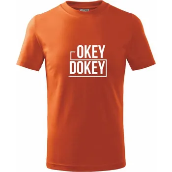 Chlapecké tričko Okey Dokey - Tričko dětské bavlněné - 104-110cm / 3-4 roky ( Oranžová )