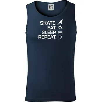 Eat sleep skate - lední bruslení - Tílko pánské Core - S ( Námořní modrá (velmi tmavá - téměř černá) )