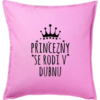 Polštář Princezny se rodí v dubnu - Polštář 50x50 - 50x50 - Pouze potah ( Růžová )