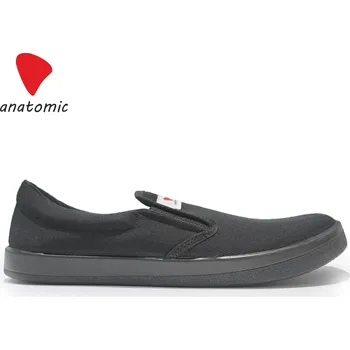 Dámská obuv Anatomic stylové barefoot STARTER SLIPON AB01 - Černé s černou LOGO Velikost EU: 40, vnitřní délka: 258, vnitřní šířka: 99