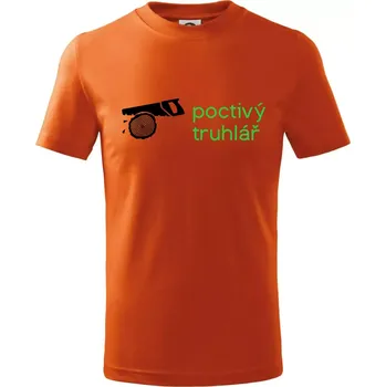 Poctivý Truhlář - Tričko dětské bavlněné - 98 cm / 2 roky ( Oranžová )