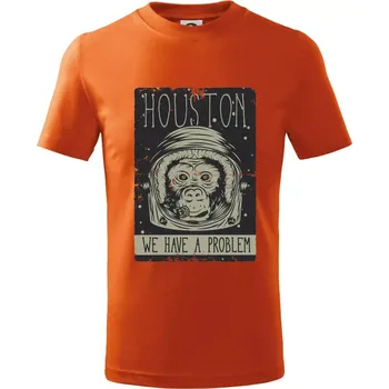 Chlapecké tričko Houston we have a problem - Tričko dětské bavlněné - 98 cm / 2 roky ( Oranžová )