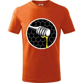 Chlapecké tričko Včelařův med - Tričko dětské bavlněné - 104-110cm / 3-4 roky ( Oranžová )