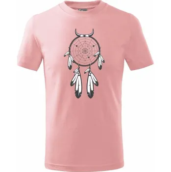 Chlapecké tričko Indianský lapač snů - Tričko dětské bavlněné - 98 cm / 2 roky ( Růžová )