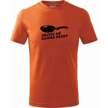 Nejvíc mě zajímá pánev - Tričko dětské bavlněné - 98 cm / 2 roky ( Oranžová )