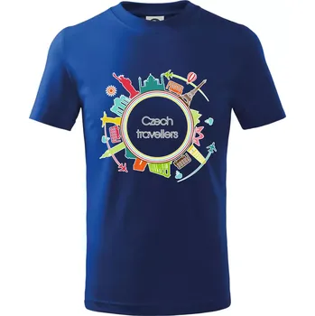 Czech Travelers barevný - Tričko dětské bavlněné - 98 cm / 2 roky ( Královská modrá )