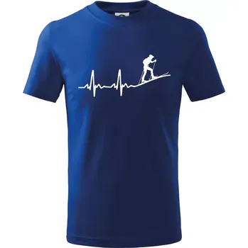 EKG skialpinismus - Tričko dětské bavlněné - 98 cm / 2 roky ( Královská modrá )