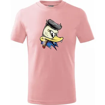 Kačer rebel - Tričko dětské bavlněné - 98 cm / 2 roky ( Růžová )