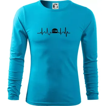 Pánské oblečení Ekg hamburger - Triko s dlouhým rukávem FIT-T long sleeve - M ( Světlý tyrkys )