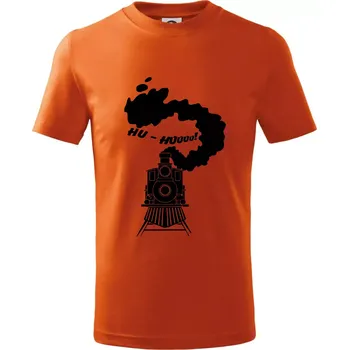 Mašina - Hu - Tričko dětské bavlněné - 122 cm/6 let ( Oranžová )