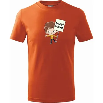 Chlapecké oblečení Skvělý brácha chlapeček - Tričko dětské bavlněné - 98 cm / 2 roky ( Oranžová )