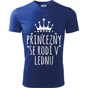 Chlapecké oblečení Princezny se rodí v lednu - Dětské triko sportovní (dresovina) - 146 cm/10 let ( Královská modrá )