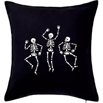 Polštář Tancující kostlivci - Polštář 50x50 - 50x50 - Pouze potah ( Černá )