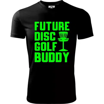 Future disc golf buddy - Dětské triko sportovní (dresovina) - 158 cm/12 let ( Černá )