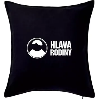 Polštář Hlava rodiny - Polštář 50x50 - 50x50 - Pouze potah ( Černá )