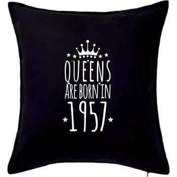 Polštář Queens are born in 1958 - Polštář 50x50 - 50x50 - Pouze potah ( Černá )