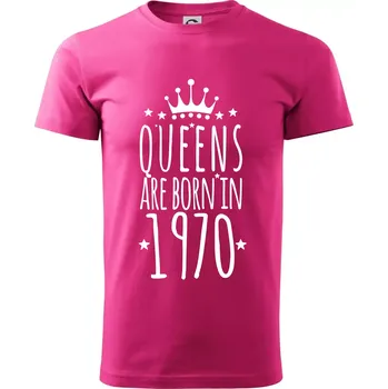 Queens are born in 1970 - Klasické pánské triko vyšší gramáže - XS ( Purpurová )
