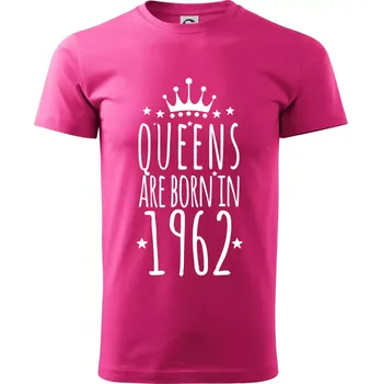 Pánská móda Queens are born in 1962 - Klasické pánské triko vyšší gramáže - 2XL ( Purpurová )