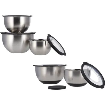 SILVERCREST® Sada mís z nerezové oceli