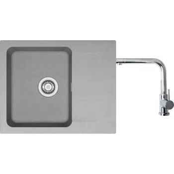 Granitový dřez Set Franke OID 611-62 Tectonite Šedá + baterie Franke FN 0143 Chrom