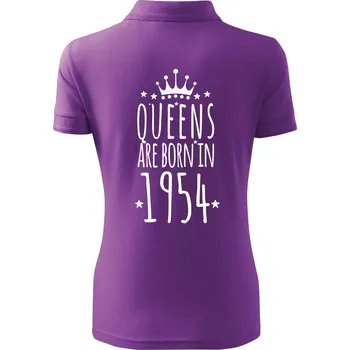 Queens are born in 1954 - Polokošile dámská Pique Polo - 2XL ( Fialová )