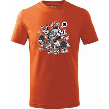 Chlapecké tričko Reproduktor komiks - Tričko dětské bavlněné - 134 cm/8 let ( Oranžová )