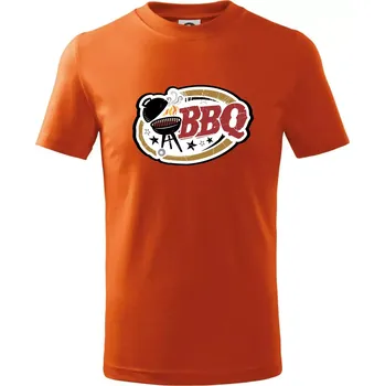 BBQ logo - Tričko dětské bavlněné - 104-110cm / 3-4 roky ( Oranžová )