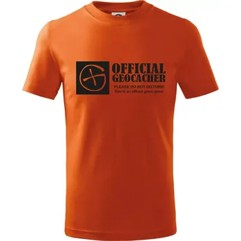Chlapecké tričko Official geocacher - Tričko dětské bavlněné - 134 cm/8 let ( Oranžová )