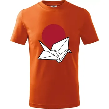 Chlapecké oblečení Japan culture - origami - Tričko dětské bavlněné - 98 cm / 2 roky ( Oranžová )