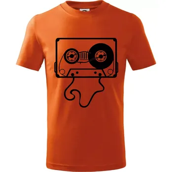 Chlapecké tričko Gramo kazeta - Tričko dětské bavlněné - 134 cm/8 let ( Oranžová )