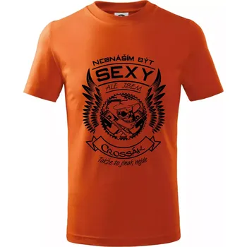 Chlapecké oblečení Nesnáším být sexy - crossák - Tričko dětské bavlněné - 134 cm/8 let ( Oranžová )