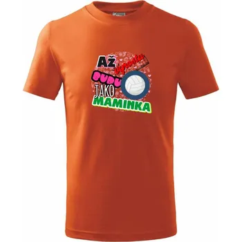 Chlapecké tričko Až vyrostu budu jako maminka - volejbal - Tričko dětské bavlněné - 146 cm/10 let ( Oranžová )