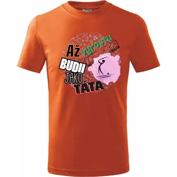 Chlapecké tričko Až vyrostu budu jako táta - Golfista - Tričko dětské bavlněné - 98 cm / 2 roky ( Oranžová )
