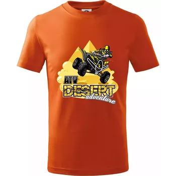 ATV čtyřkolka desert adventure - Tričko dětské bavlněné - 134 cm/8 let ( Oranžová )